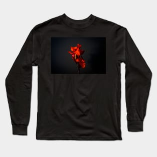 Red Canna Lilies Still Life Long Sleeve T-Shirt